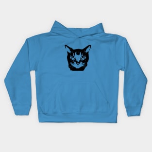 Punk Rock Cat - black Kids Hoodie